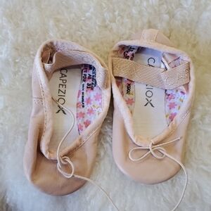 Capezio Pink Baby Ballet Shoes with Ribbon Bow